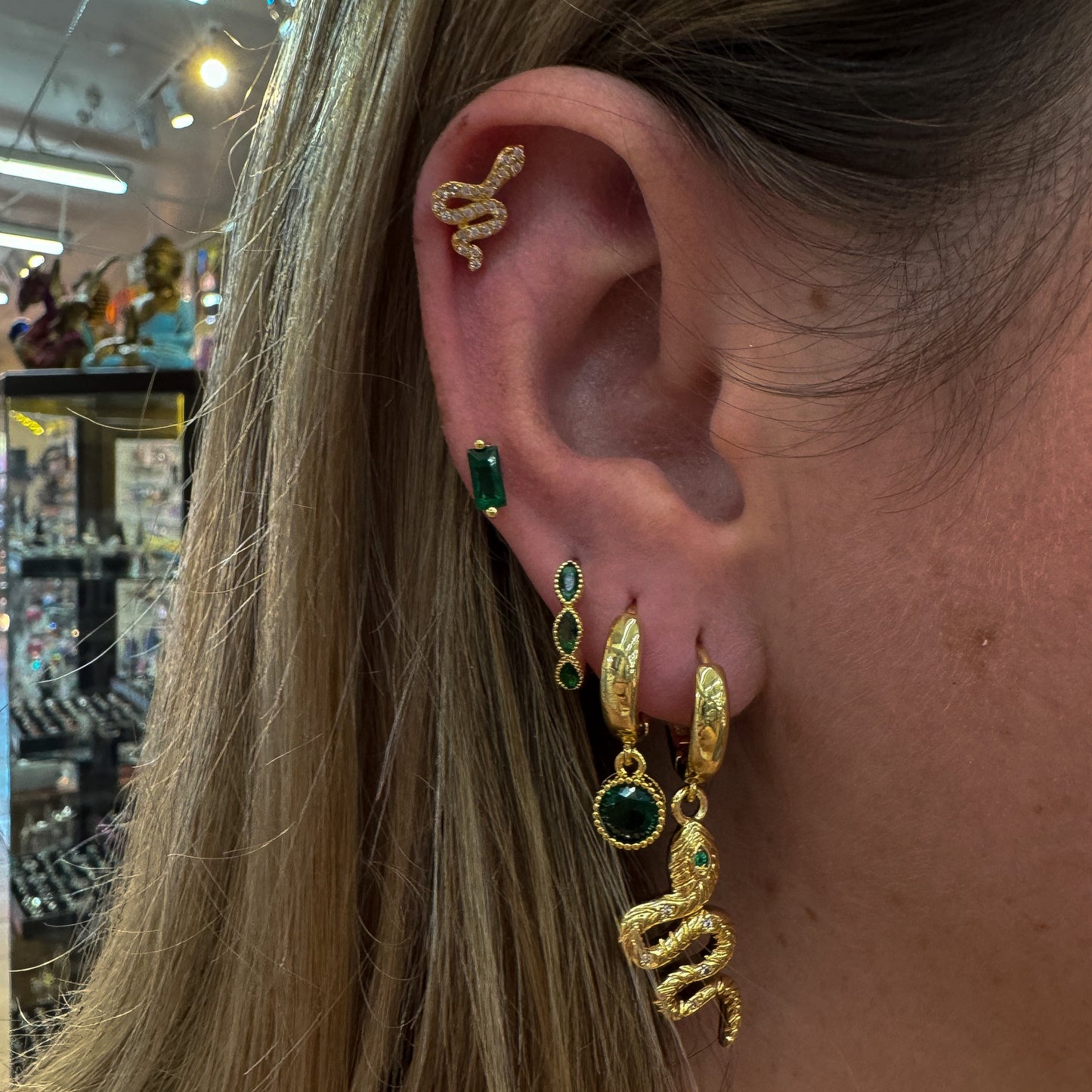 Snake Flat Back Labret Bar 16 Guage