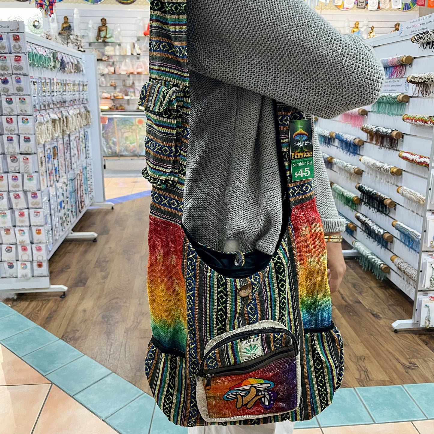 Rainbow Mushroom Shoulder Bag