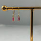 18K Gold Crystal Earring Pink