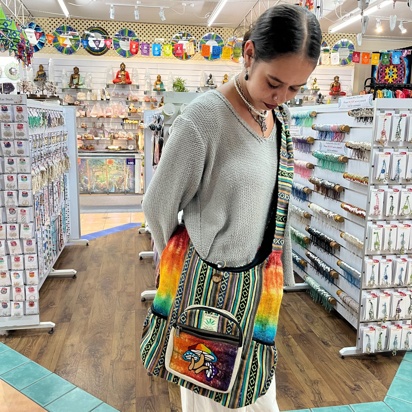 Rainbow Mushroom Shoulder Bag