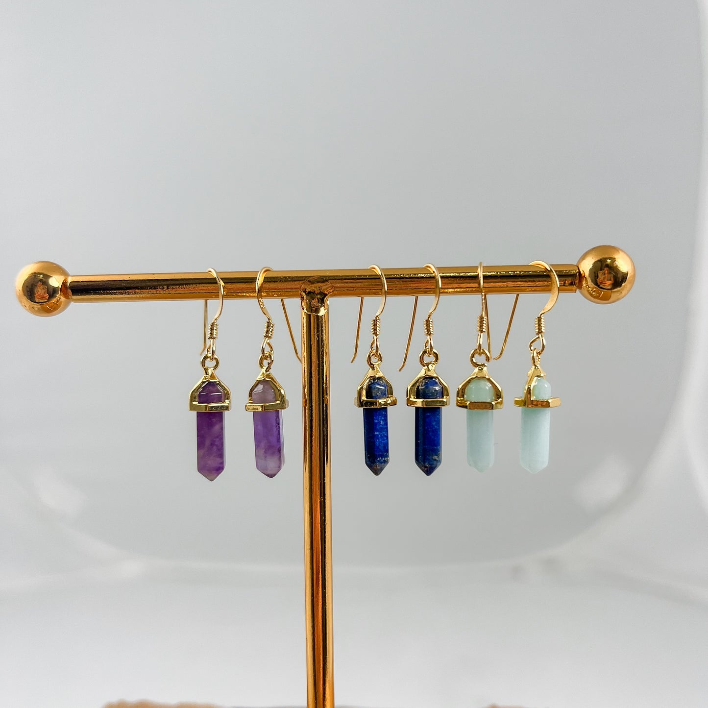 18k Gold Lapis Prince Earrings