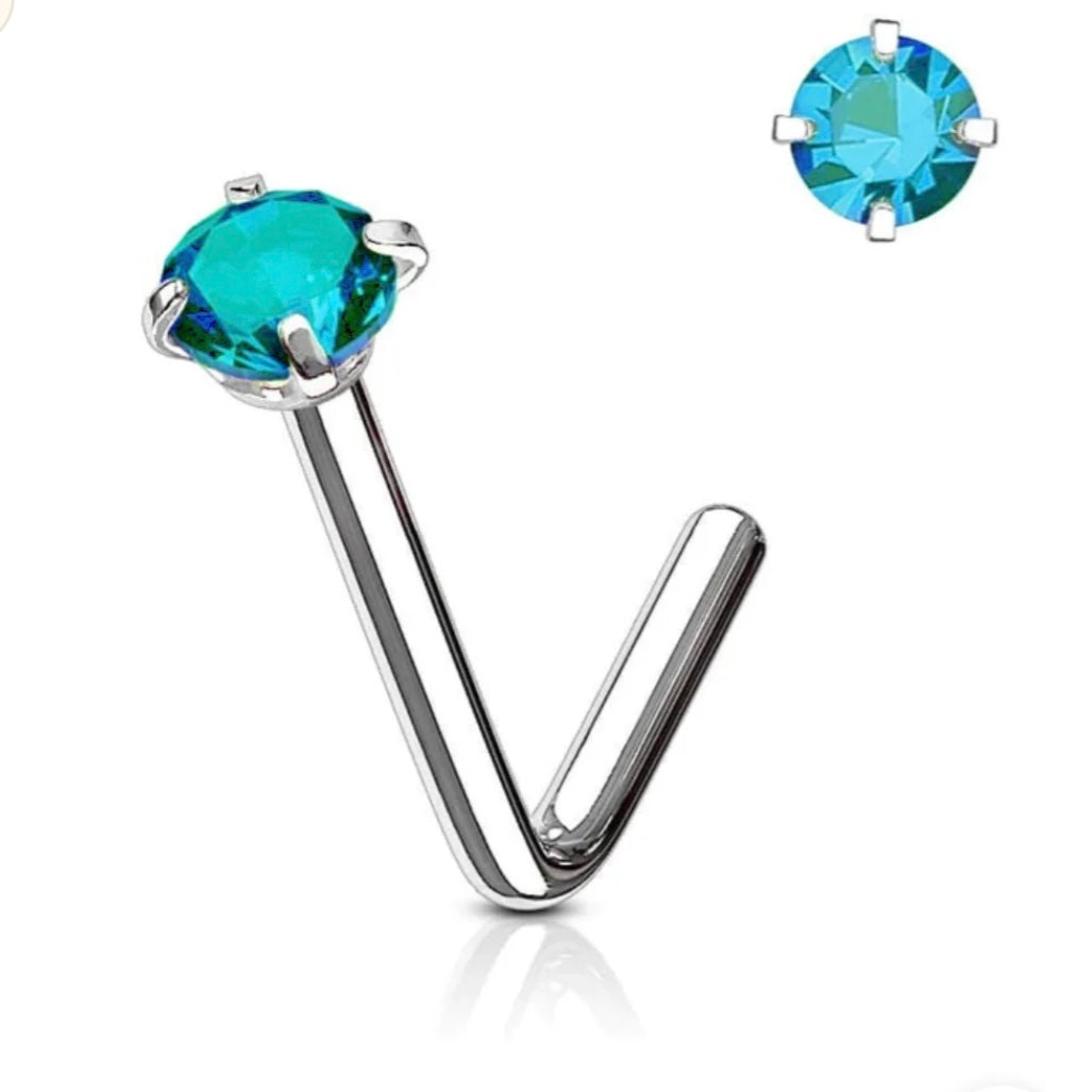 Bulk Buys Nose Stud Turquoise