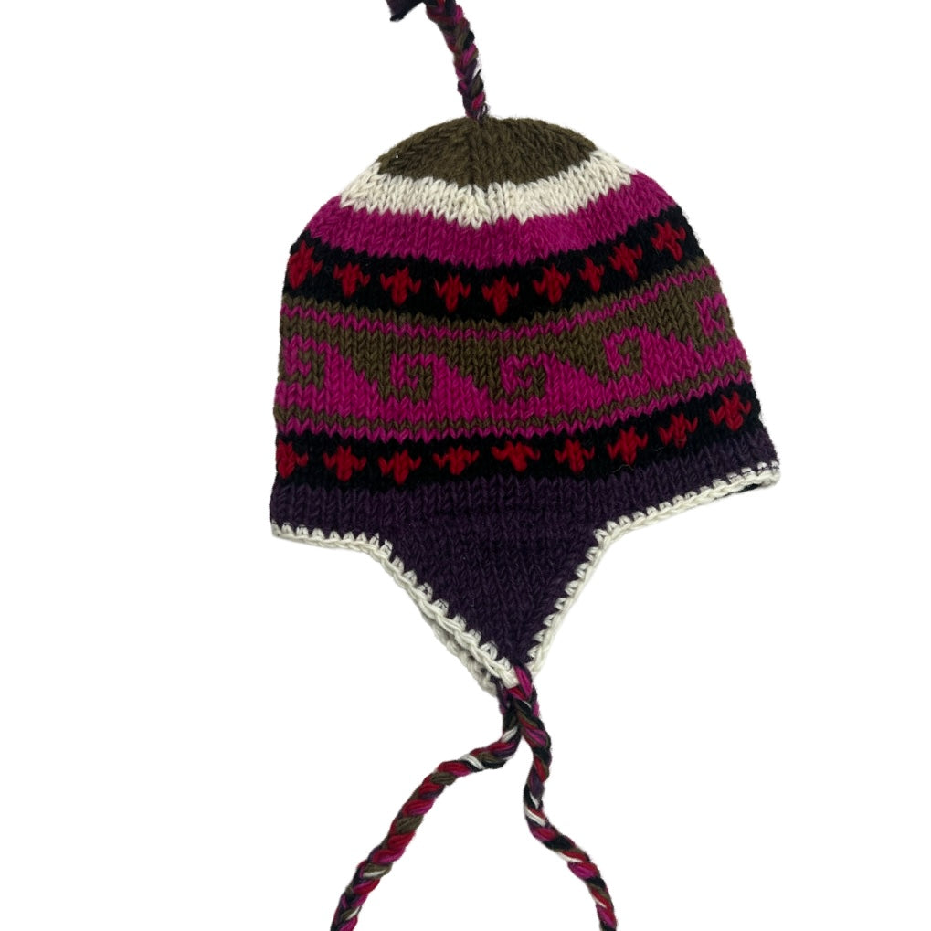 Pink Earflap Beanie