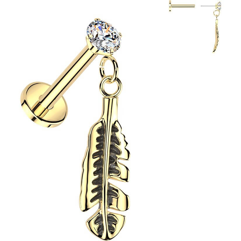Feather Drop Gold