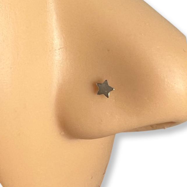 Gold Sterling Silver Star stud