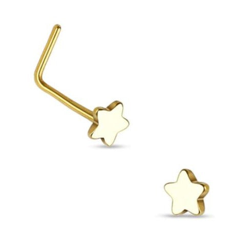 Gold Sterling Silver Star stud