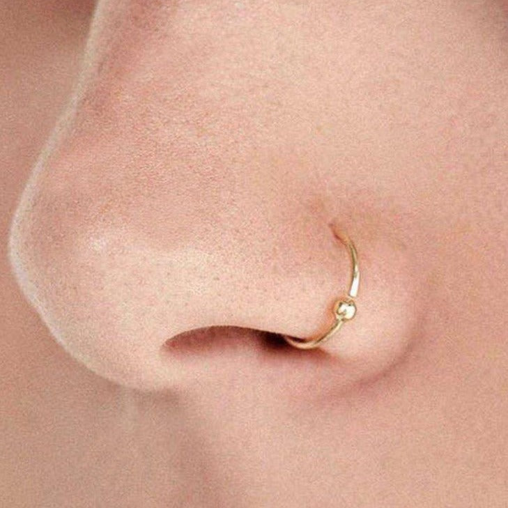 Sterling Silver Nose Rings with Ball