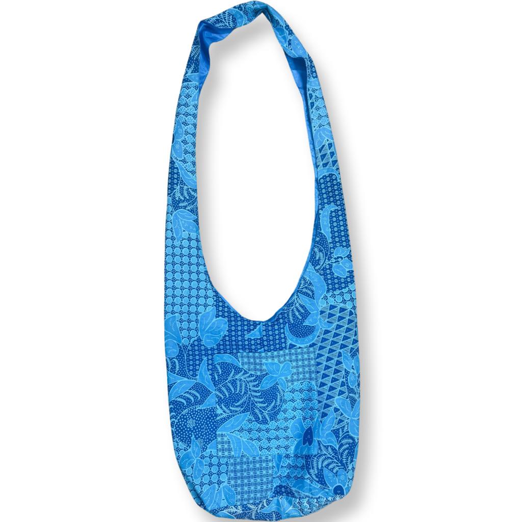 Bohemian Cotton Batik Shoulder Bag Blue