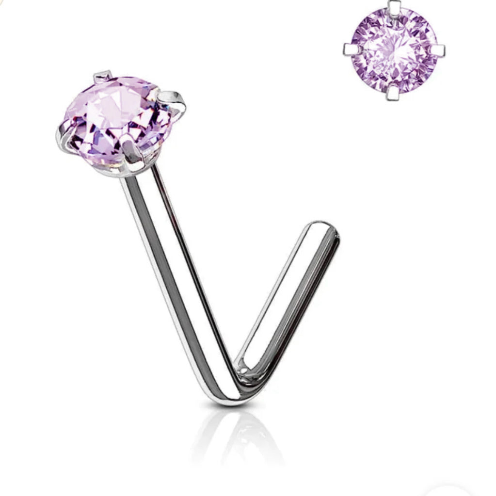 Bulk Buys Nose Stud Violet