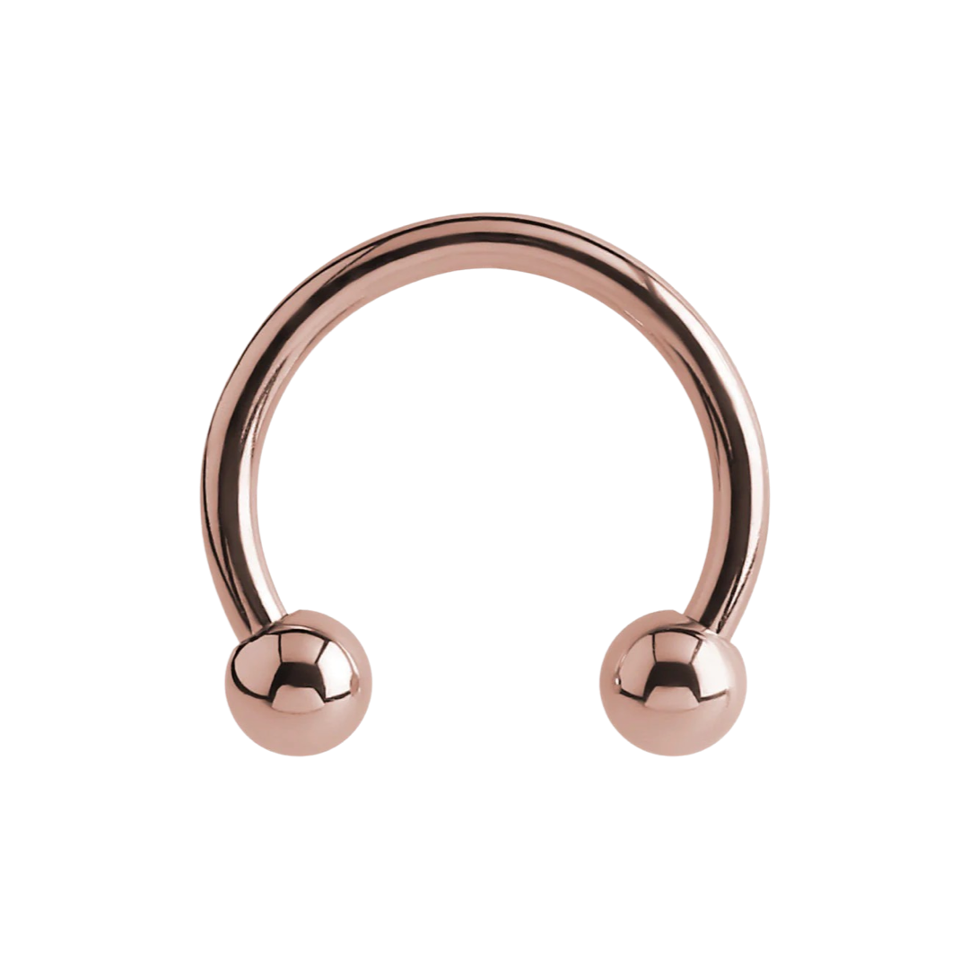 Rose Gold Horseshoes 16 Gauge