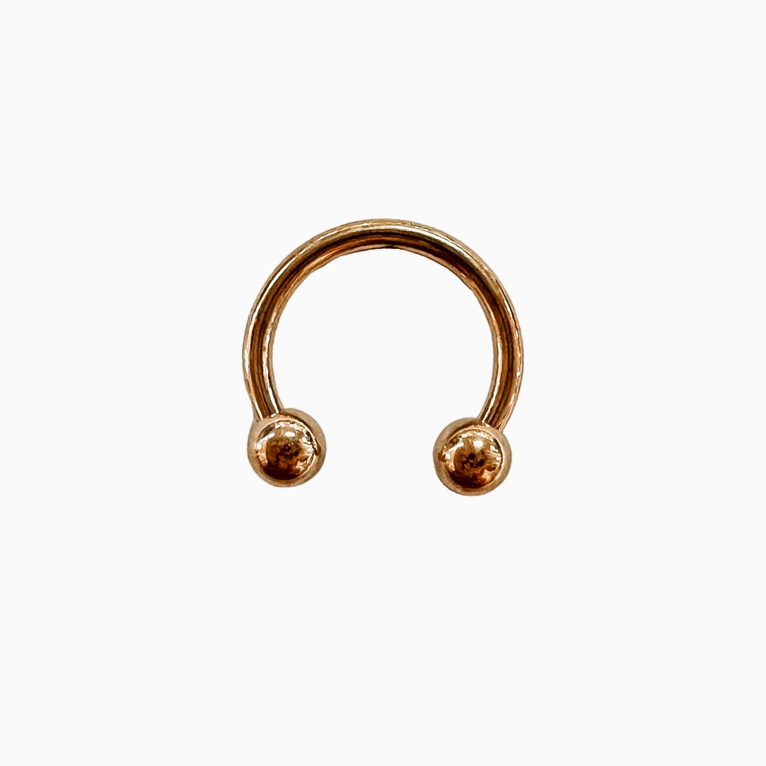 Rose Gold Horseshoes 16 Gauge