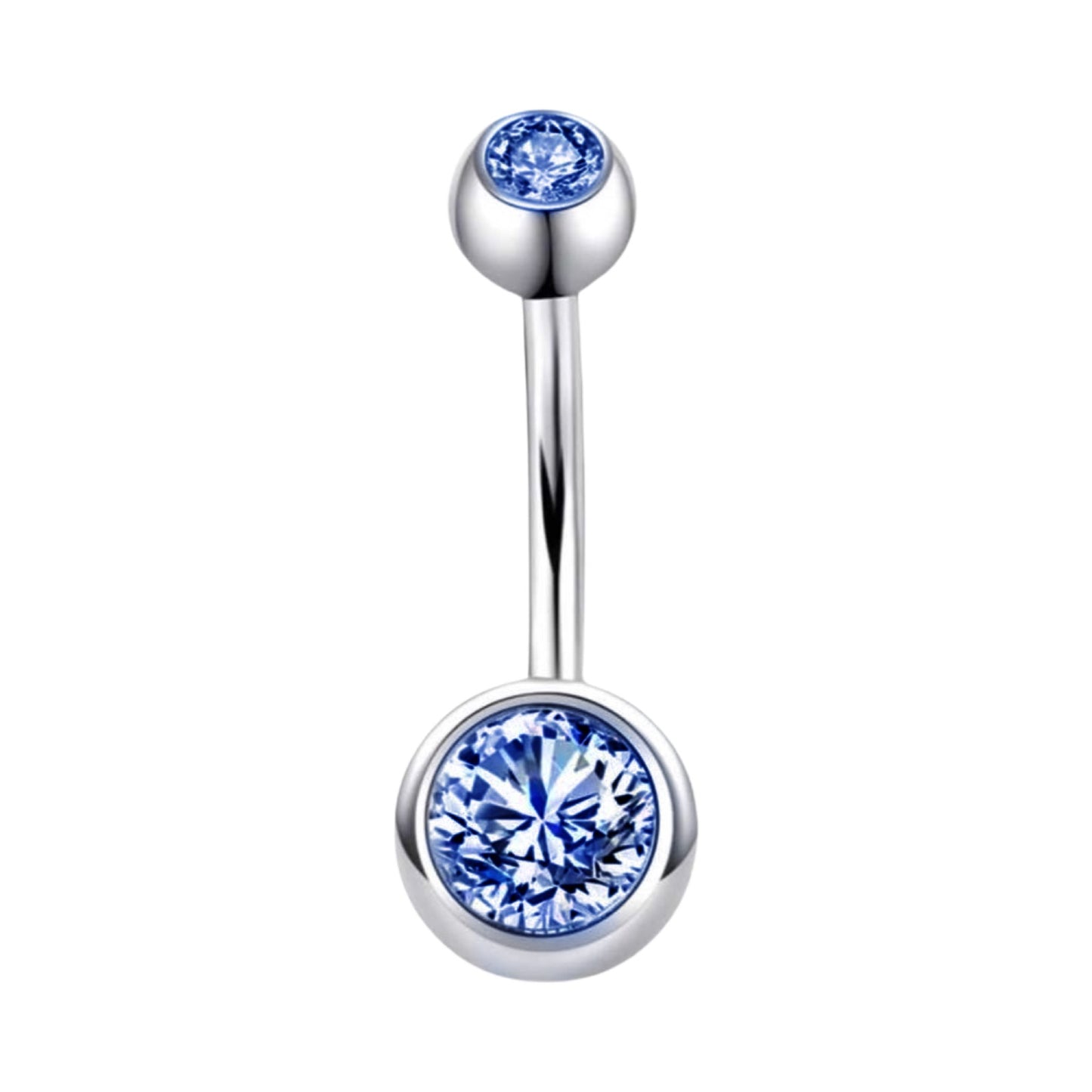 Sapphire Double Jewel Belly Bar