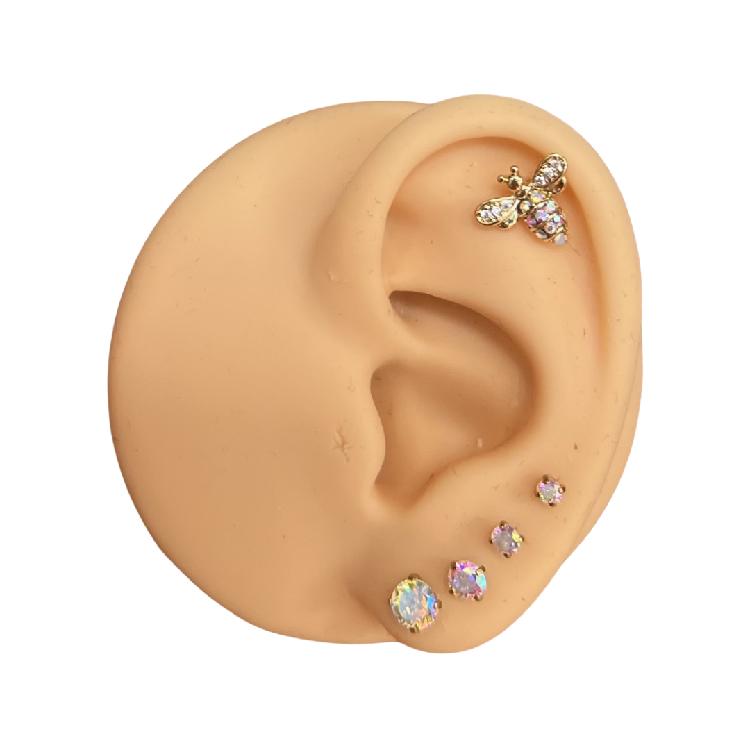Bee Surgical Steel Labret Bar 16 Gauge