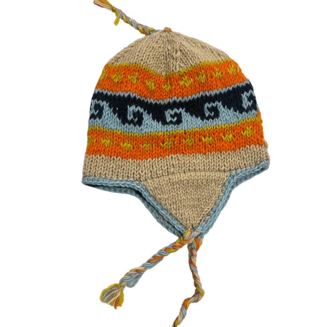 Orange Earflap Beanie