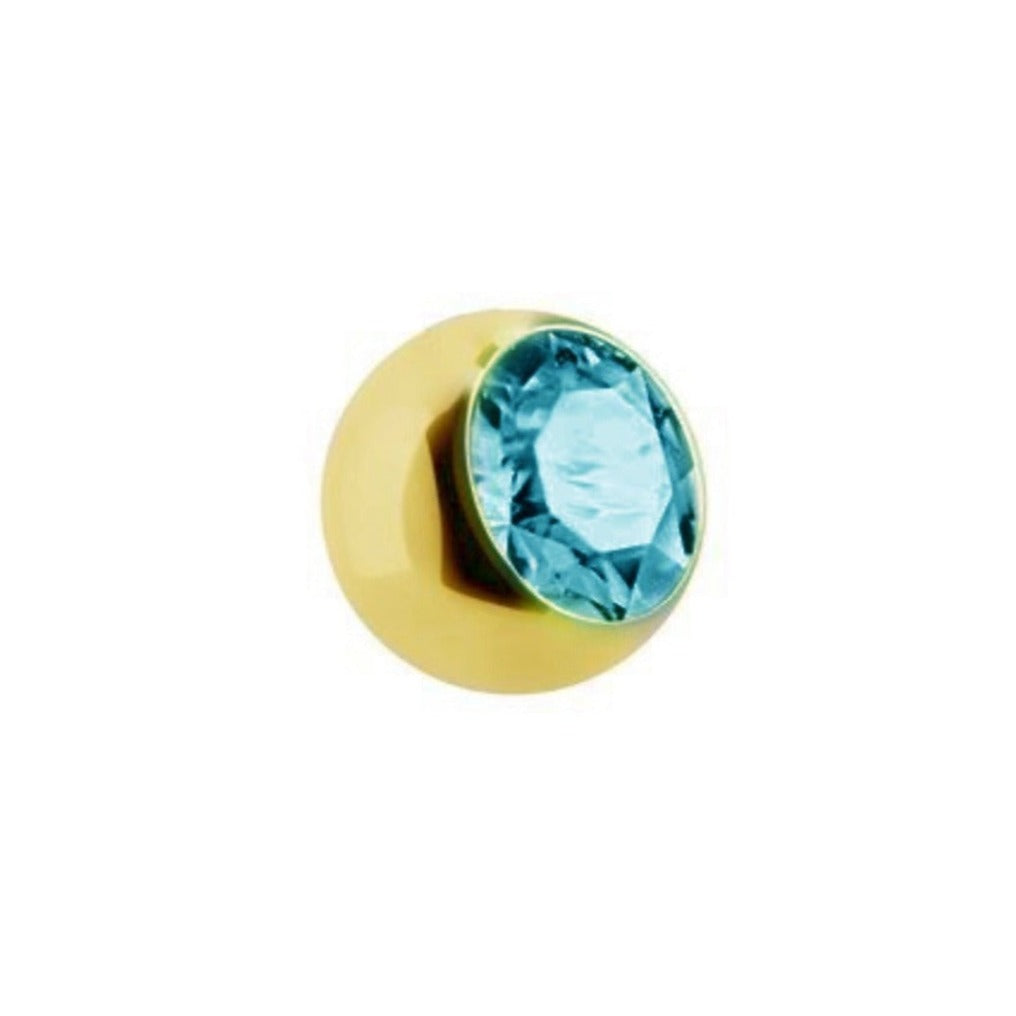 Turquoise Gold Round 16 Gauge