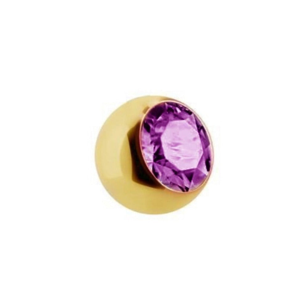 Amethyst Gold Round 16 Gauge