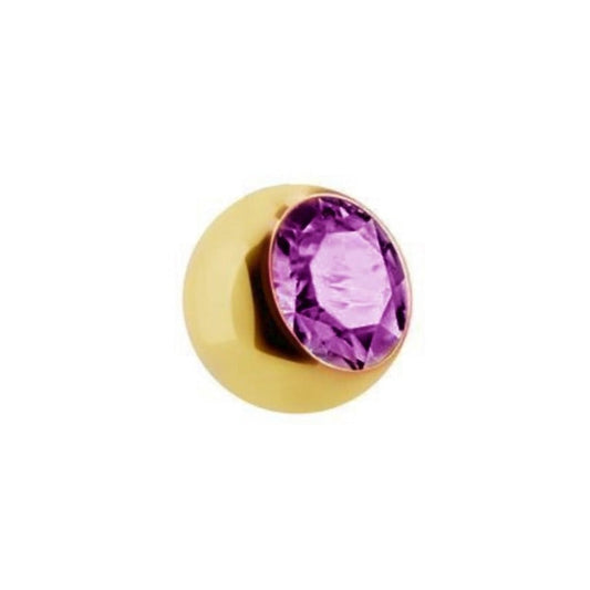 Amethyst Gold Round 16 Gauge