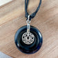 Black Agate Lotus Necklace
