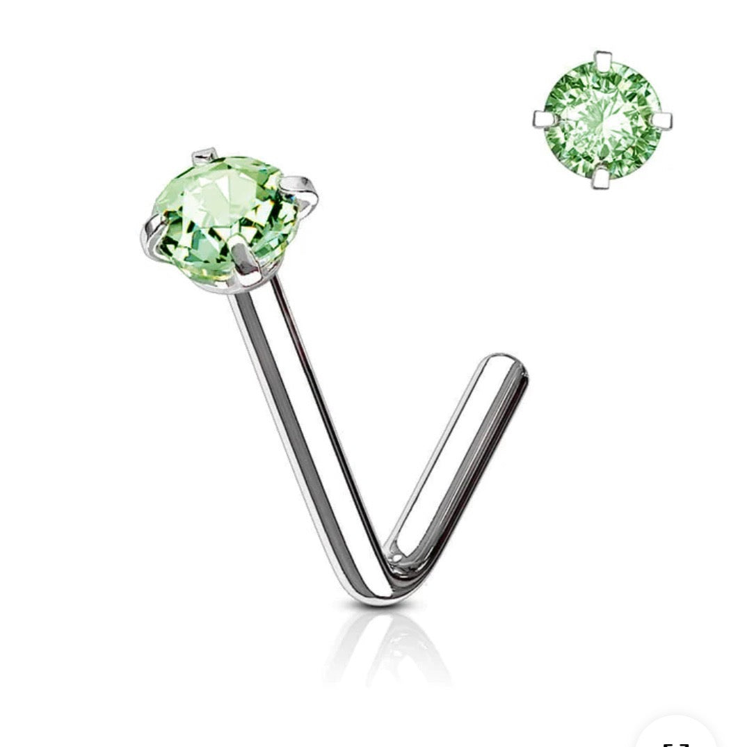 Peridot Sterling Silver Stud