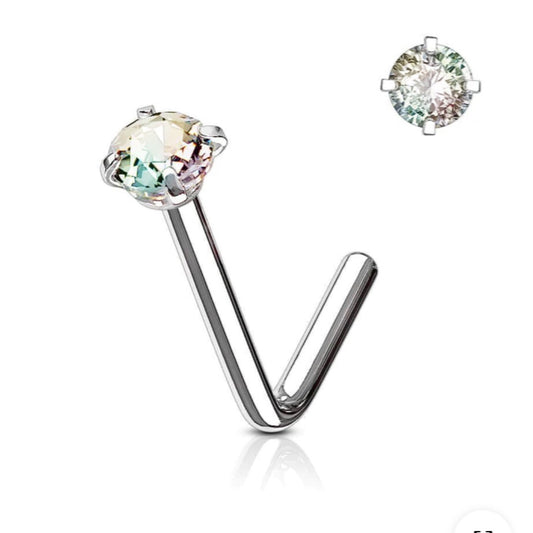 Rainbow Sterling Silver Stud