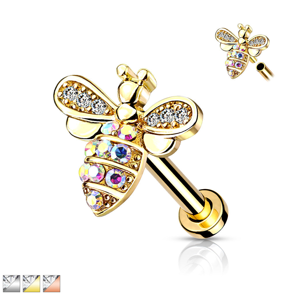 Bee Surgical Steel Labret Bar 16 Gauge