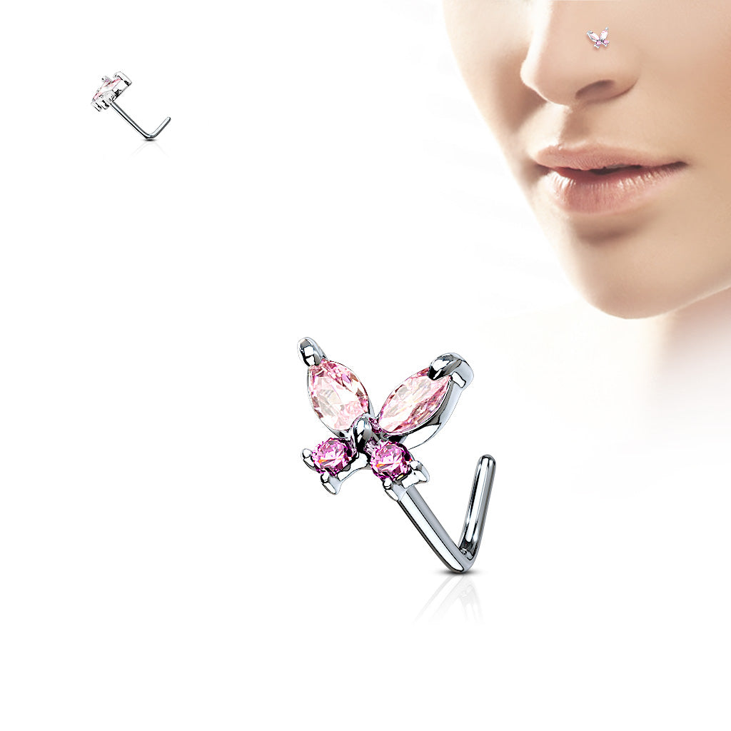 Butterfly Surgical Steel Stud