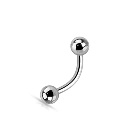 Titanium Curved 16 Gauge Silver Bars