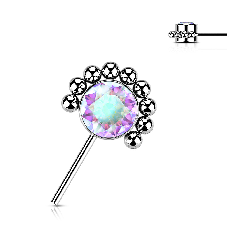 Threadless Push Pin Titanium Nipple Bars 16 Guage
