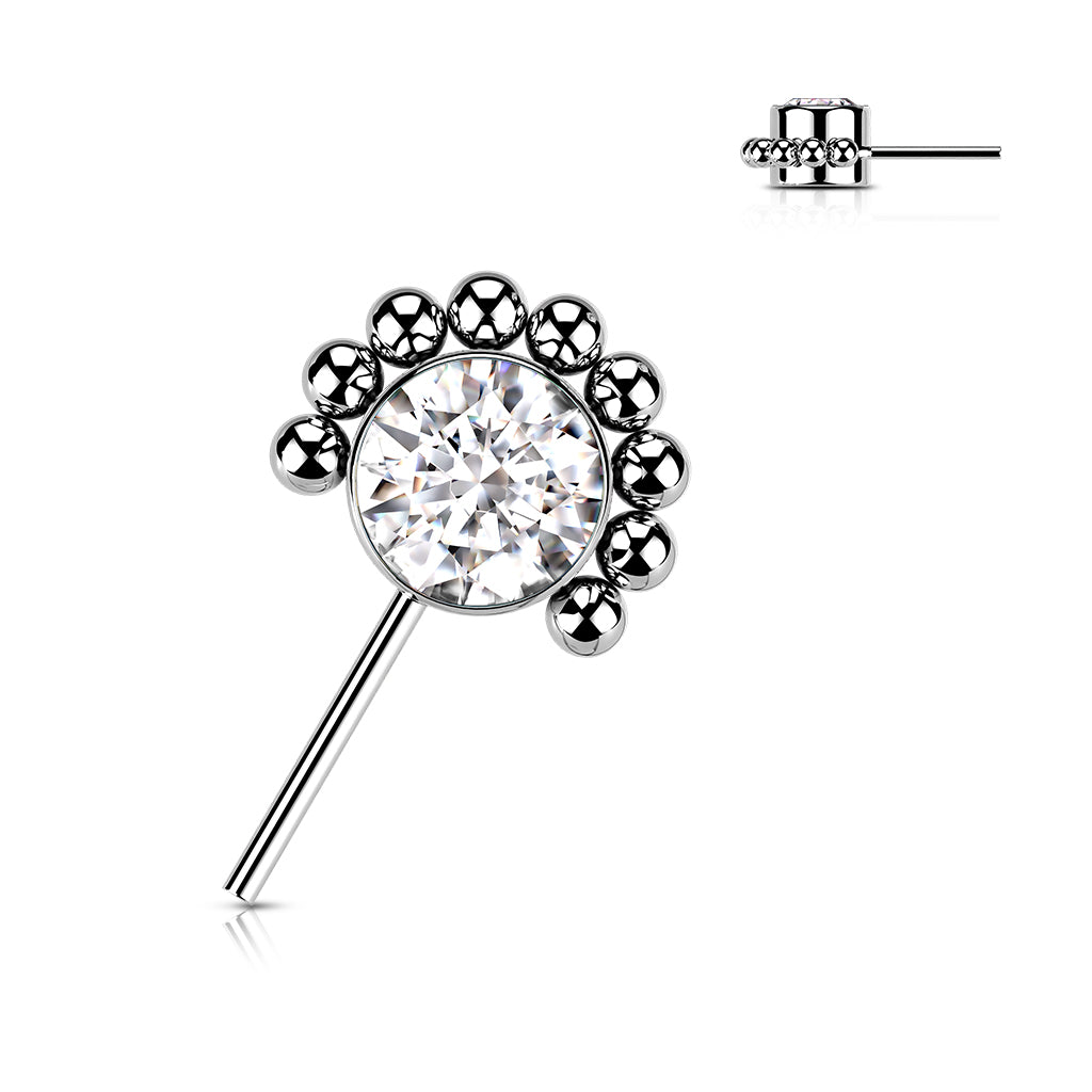 Threadless Push Pin Titanium Nipple Bars 16 Guage