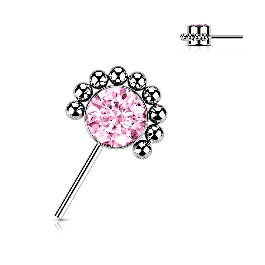 Threadless Push Pin Titanium Nipple Bars 16 Guage