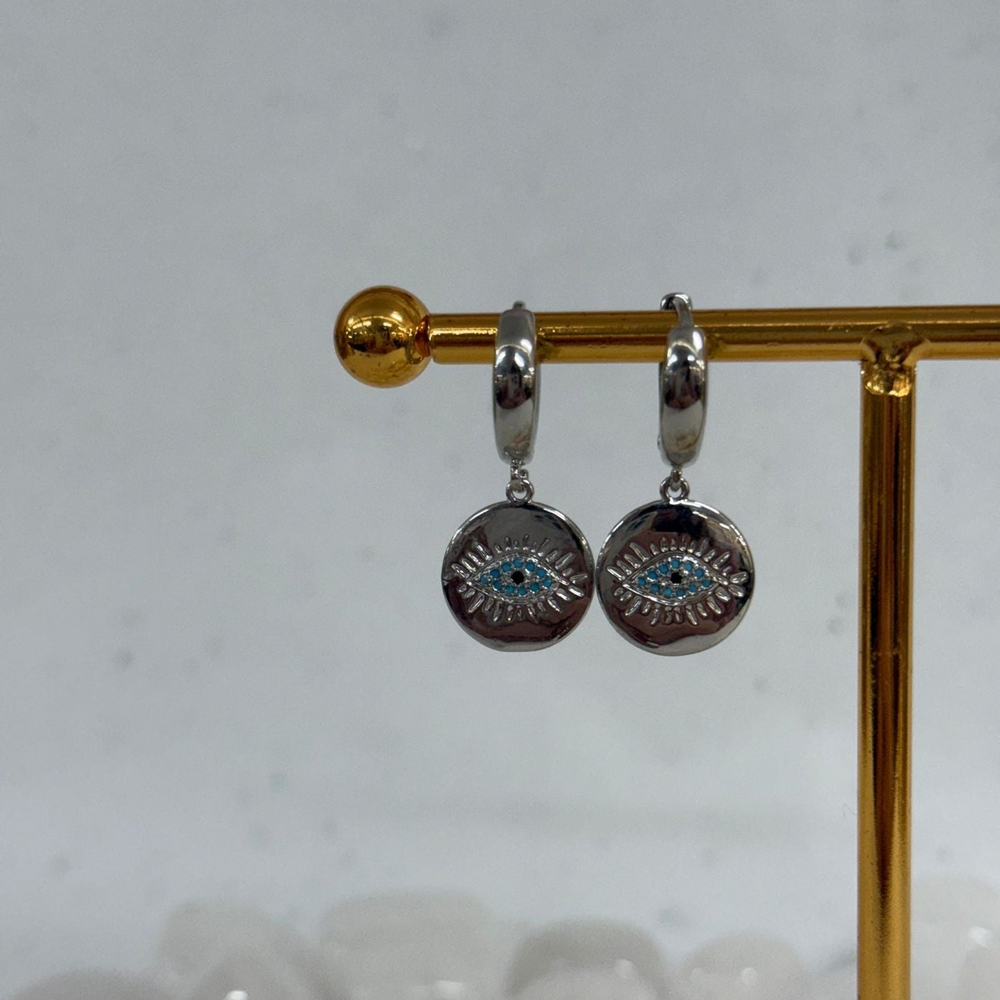 Silver Evil Eye Disk