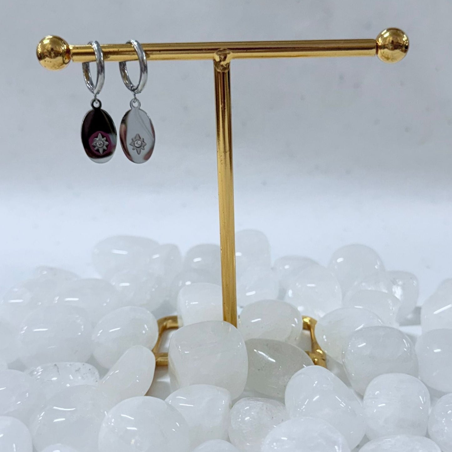 Silver North Star Earring