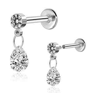 Clear Dangle Silver