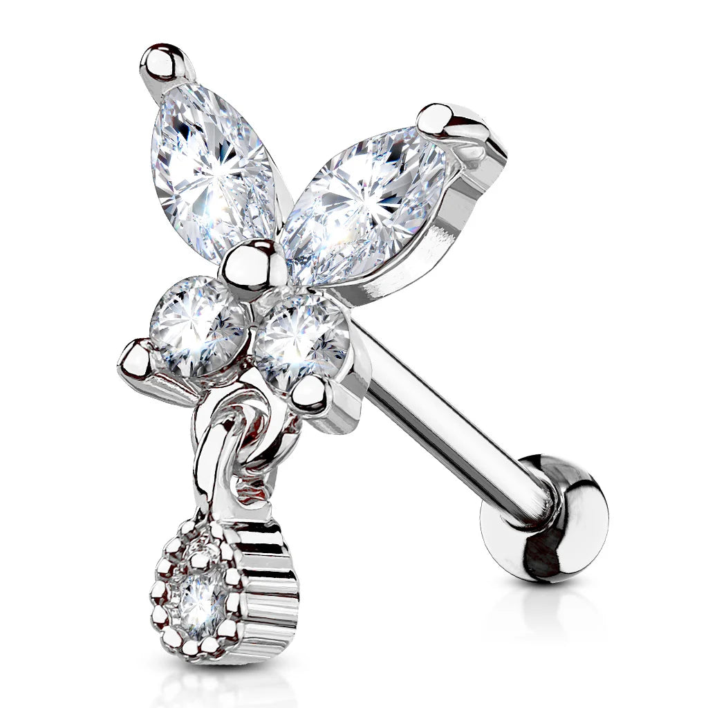 Butterfly Drop Silver