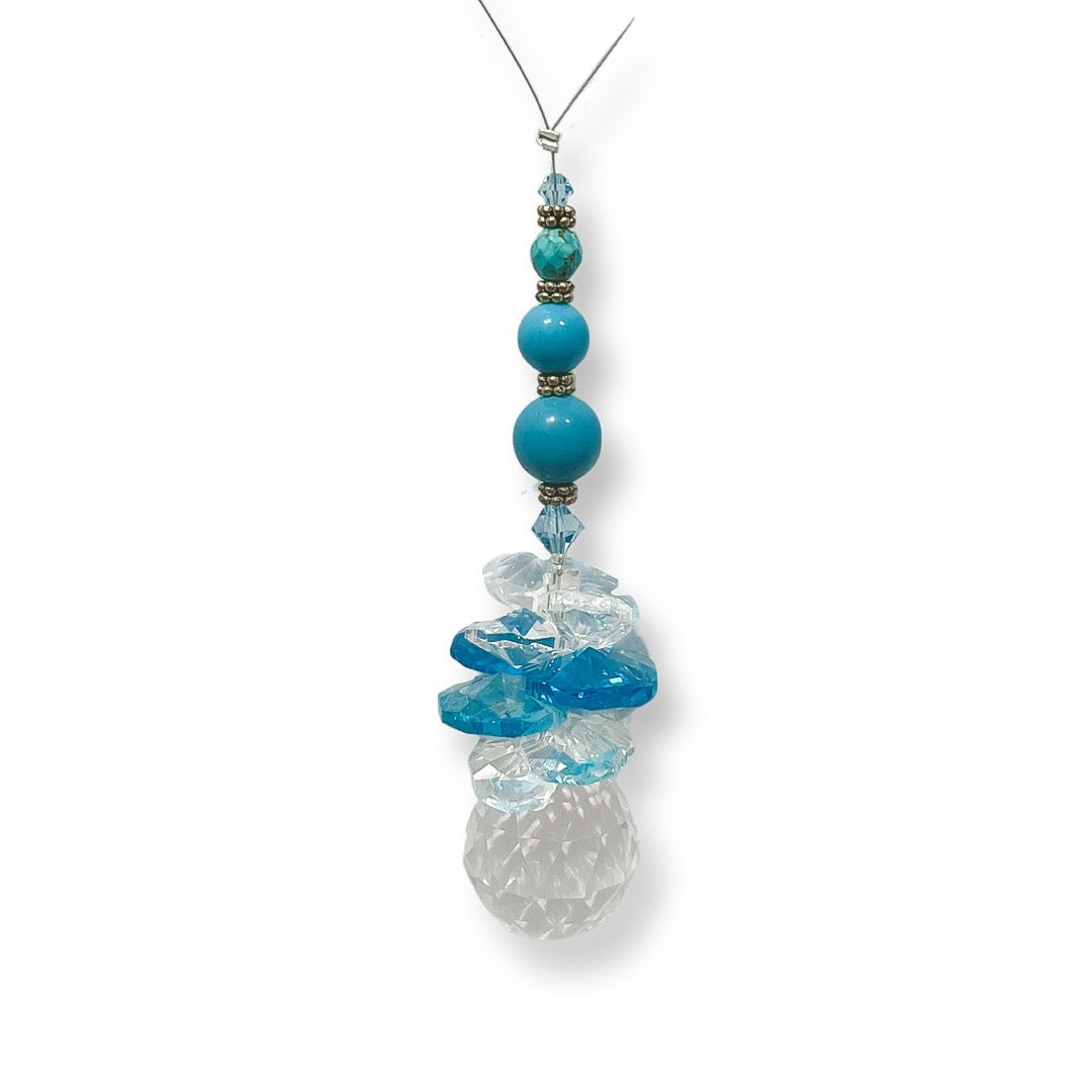Blue - African Turquoise Crystal Drop