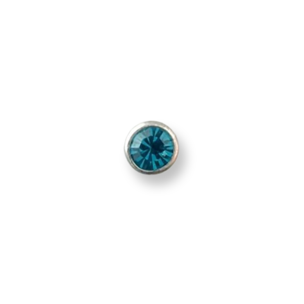 Blue Zircon Surgical Steel Stud