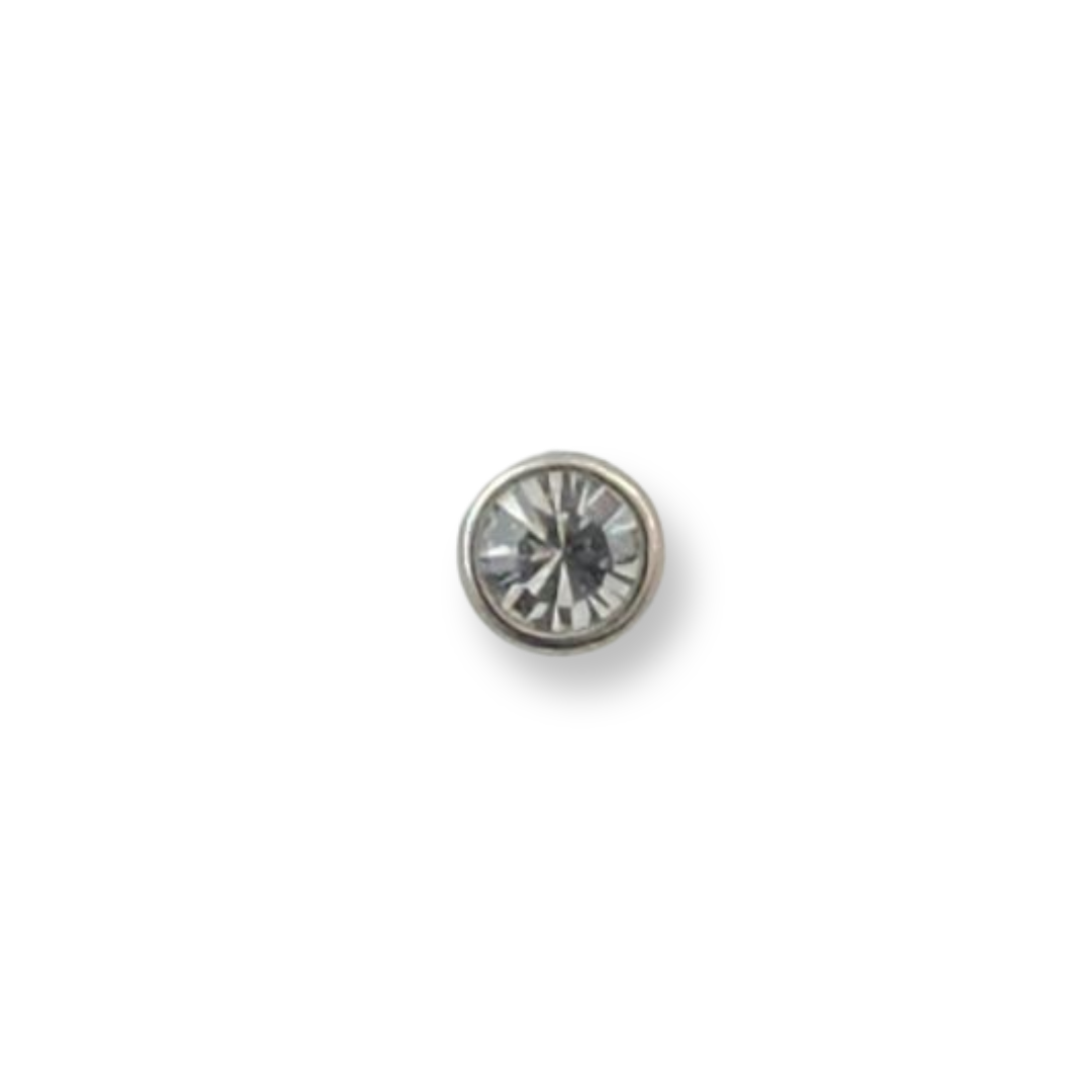 Crystal Surgical Steel Stud