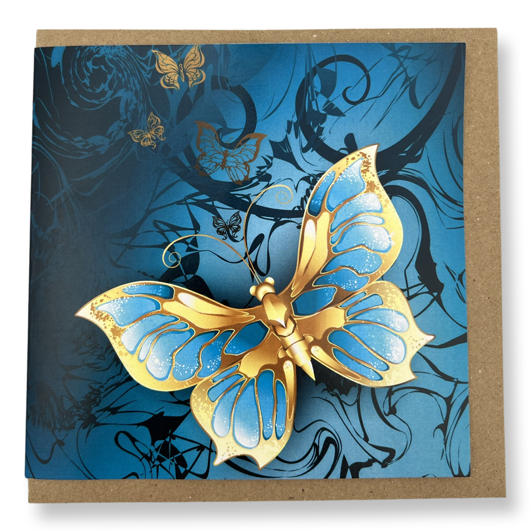 Turquoise Butterfly Card