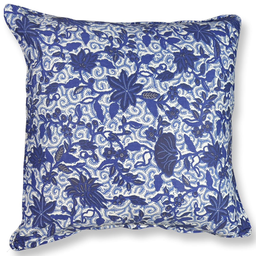 Batik Blue Cushion Cover Pushkar