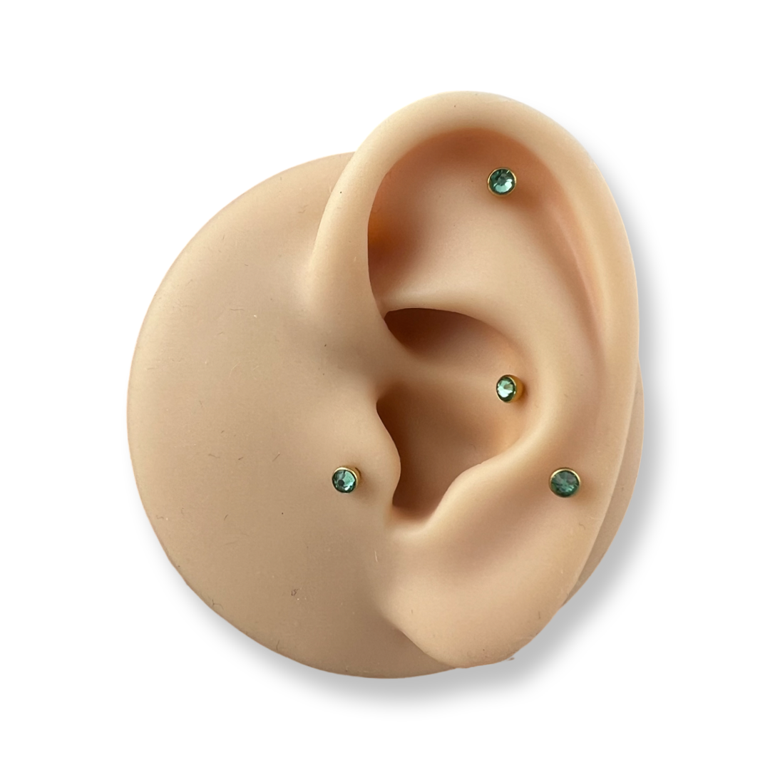 Peridot Gold Flat 16 Gauge