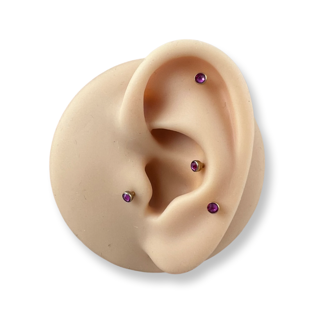 Amethyst Gold Flat 16 Gauge