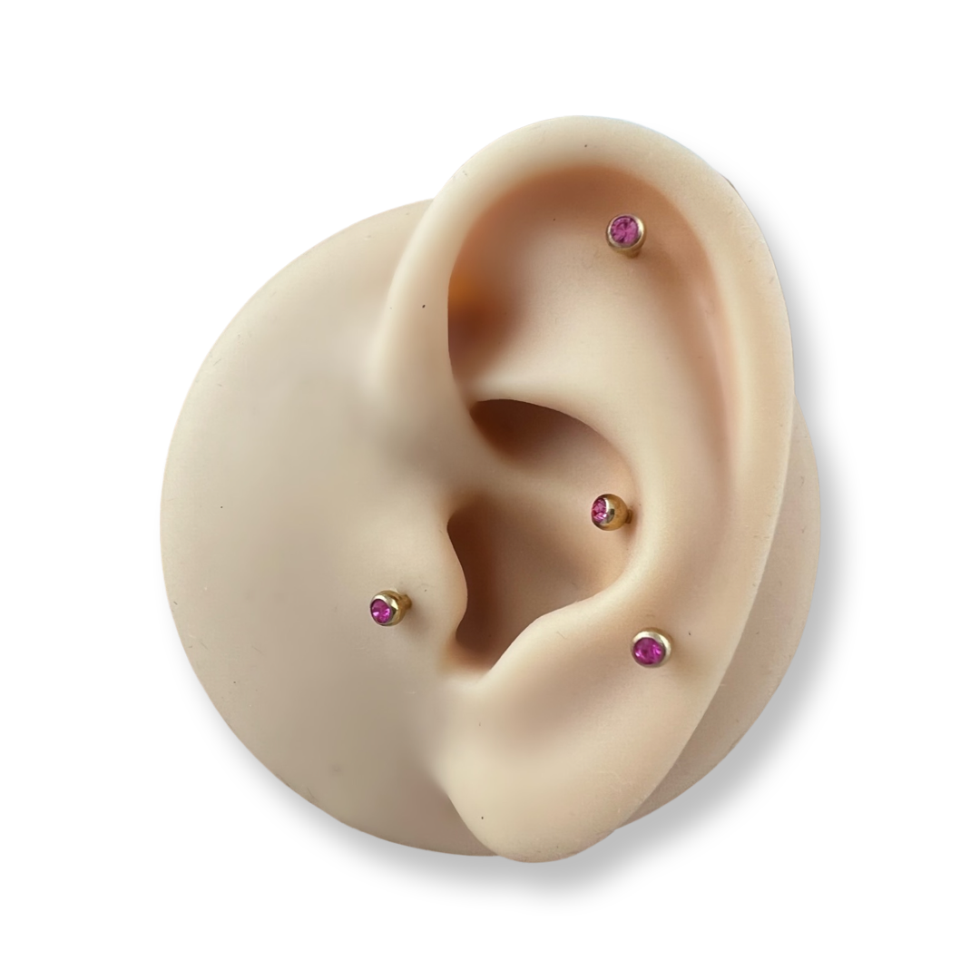 Light Pink Gold Round 16 Gauge