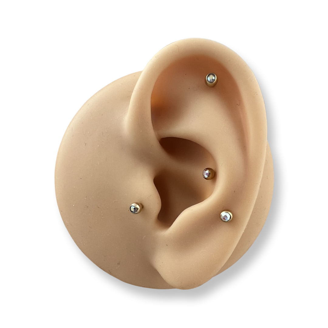Crystal Gold Round 16 Gauge