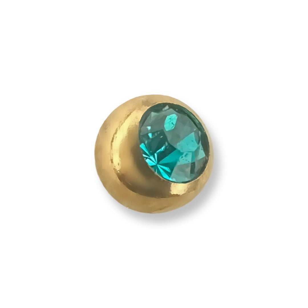 Turquoise Gold Round 16 Gauge