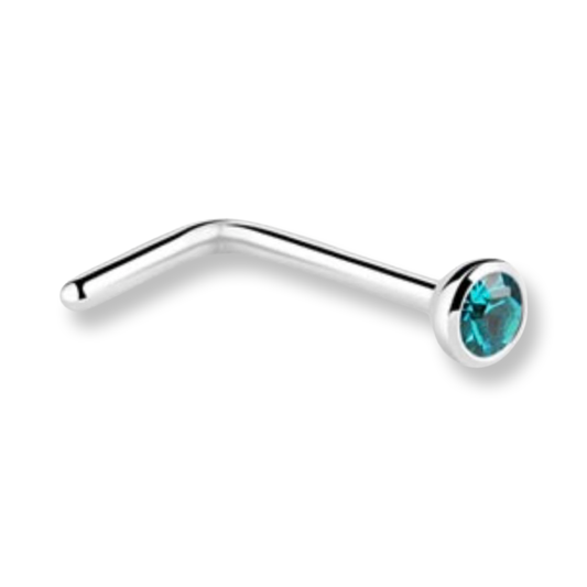 Blue Zircon Surgical Steel Stud