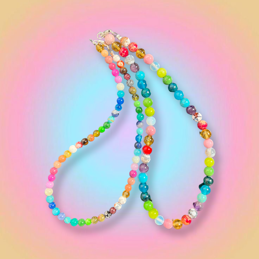 Rainbow Beads Choker