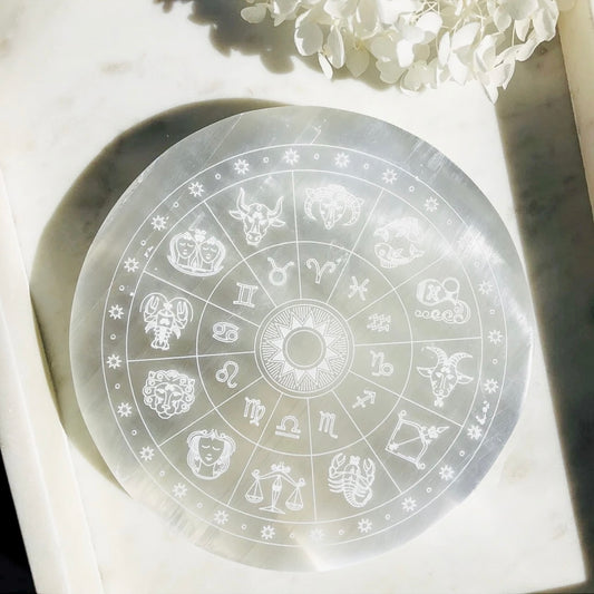 Zodiac Selenite Charging plate