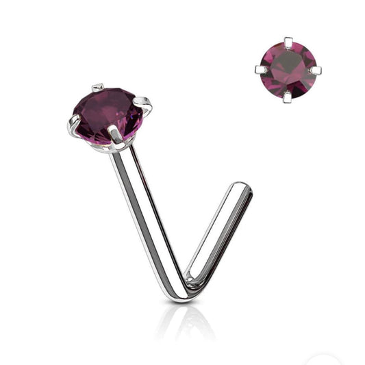 Amethyst Sterling Silver Stud