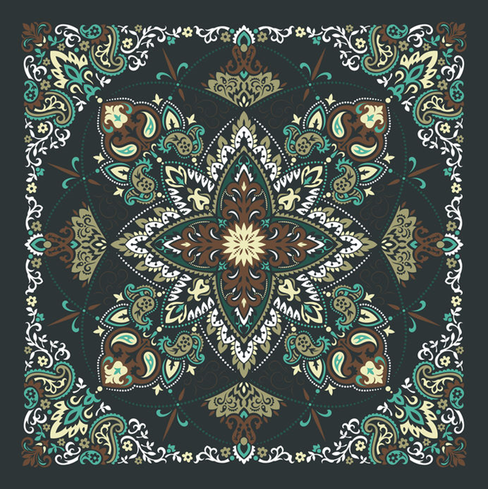 Teal & Brown Card