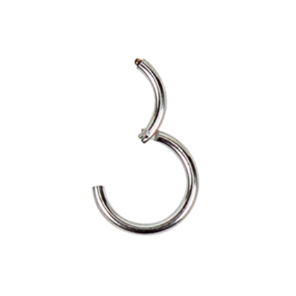 Pink Crystal Surgical Steel Hoop